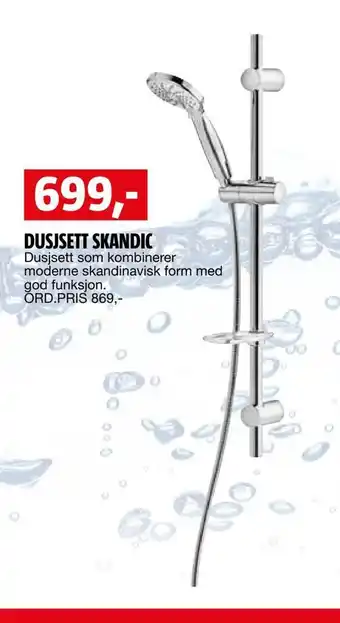 Bauhaus Dusjsett skandic tilbud