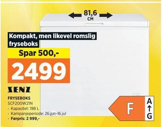 POWER Fryseboks tilbud