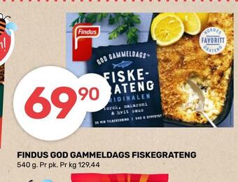 Coop Marked Findus god gammeldags fiskegrateng tilbud