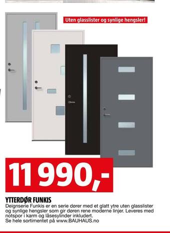 Bauhaus Ytterdør funkis tilbud