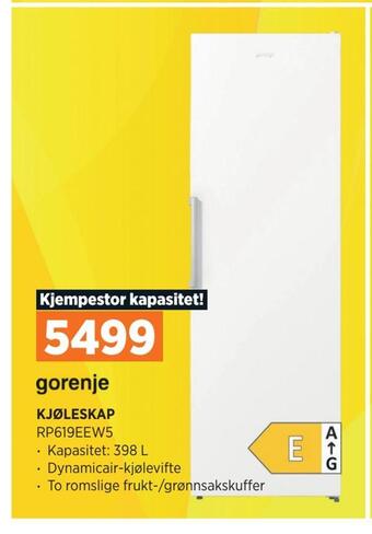 POWER Kjøleskap tilbud