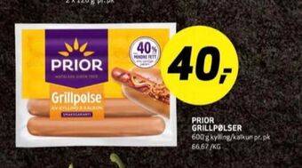 Bunnpris Prior kyllingpølse tilbud