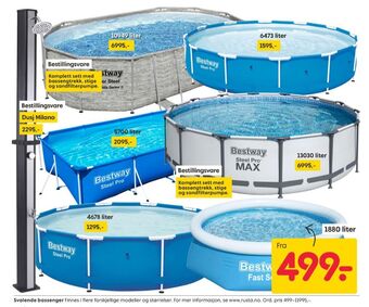 Rusta Bestway basseng tilbud