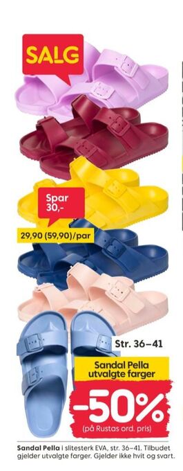 Rusta Ukjent sandaler tilbud
