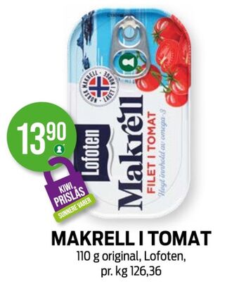 Kiwi Lofoten makrell tilbud