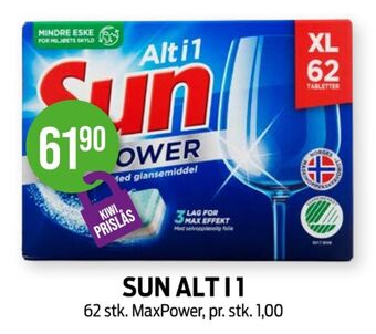 Kiwi Sun maskinoppvask - tabs tilbud