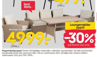 Rusta Ukjent loungesett tilbud