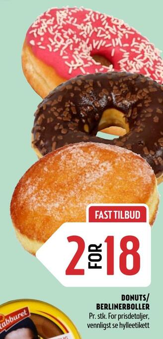 Coop Prix Donuts/ berlinerboller tilbud