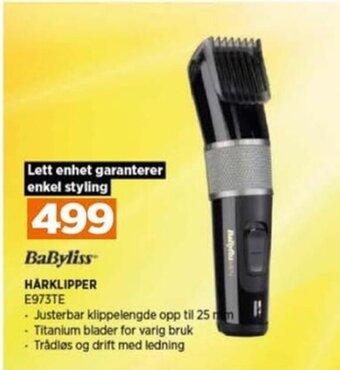 POWER HÅRKLIPPER E973TE tilbud