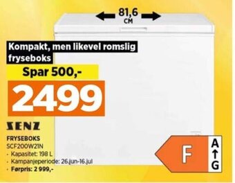 POWER FRYSEBOKS SCF200W21N tilbud