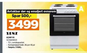 POWER KOMFYR SCIS60W23 tilbud