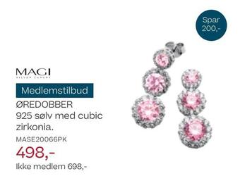 Bjørklund Øredobber 925 sølv med cubic zirkonia tilbud