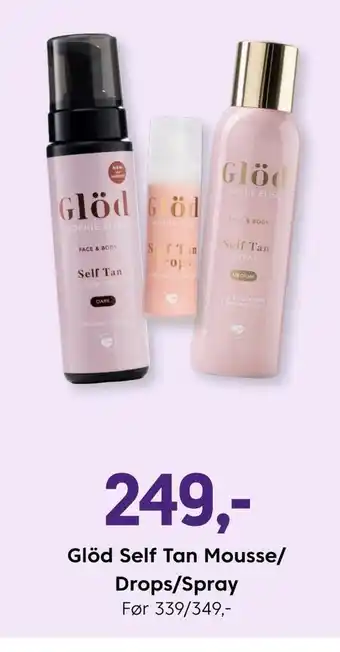 VITA Glöd self tan mousse/ drops/spray tilbud