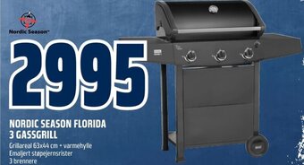 Coop Obs NORDIC SEASON FLORIDA 3 GASSGRILL tilbud