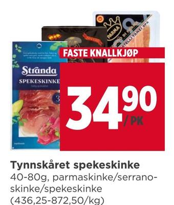 Meny Tynnskåret spekeskinke tilbud