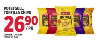 Jacobs Potetgull, tortilla chips tilbud