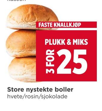 Meny Store nystekte boller tilbud