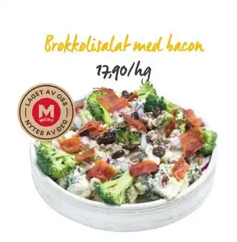 Meny Brokkolisalat med bacon tilbud