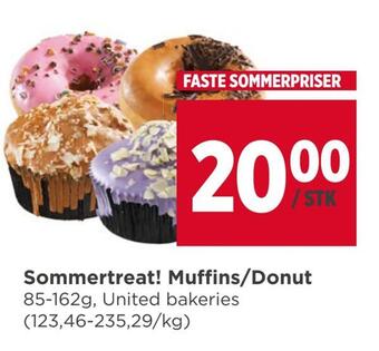 Meny Sommertreat! muffins/donut tilbud