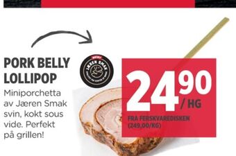 Meny Jæren smak porchetta tilbud
