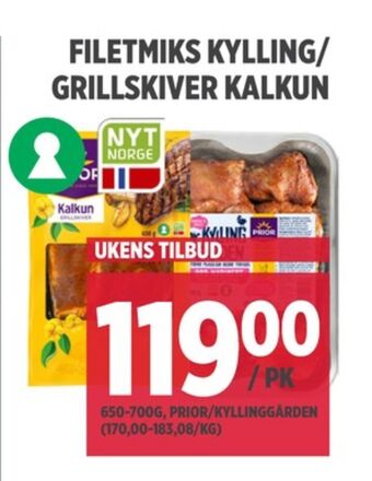 Meny Kyllinggården kyllingfilet tilbud