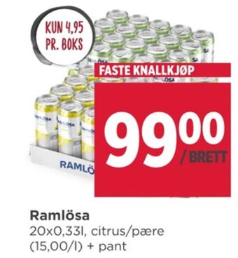 Meny Ramlösa mineralvann tilbud