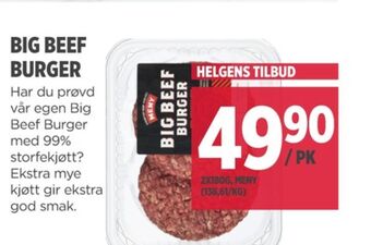 Meny Folkets burger tilbud