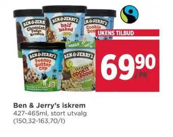 Meny Ben & jerrys is tilbud