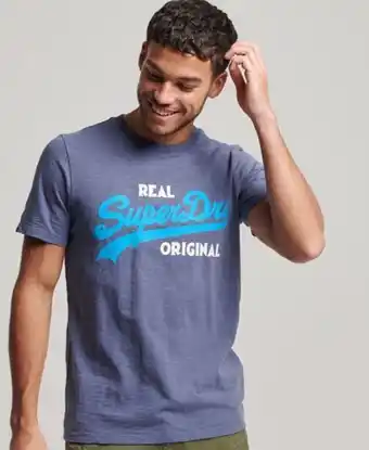 Superdry Overfarget vintage real original t-skjorte med logo tilbud