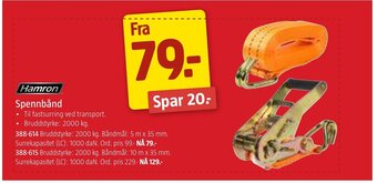 Jula Hamron Spennbånd tilbud