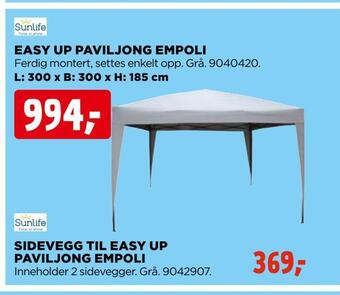 jem & fix Easy up paviljong empoli tilbud