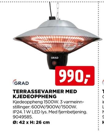 jem & fix Terrassevarmer med kjedeoppheng tilbud