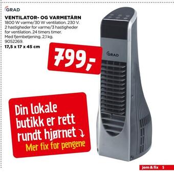 jem & fix Ventilator- og varmetårn tilbud