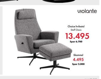 Fagmøbler Choice hvilestol tilbud