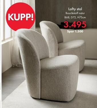 Fagmøbler Lofty stol tilbud