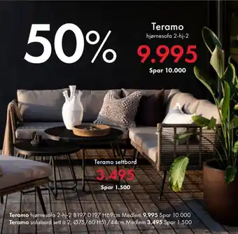 Fagmøbler Teramo hjørnesofa 2-hj-2 tilbud