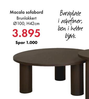 Fagmøbler Macala sofabord tilbud