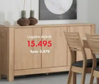 Fagmøbler Lugano skjenk tilbud