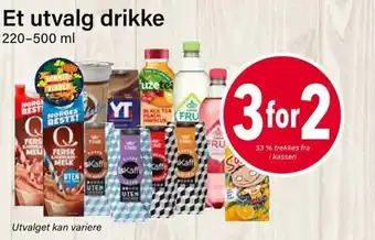 Nærbutikken Et utvalg drikke tilbud
