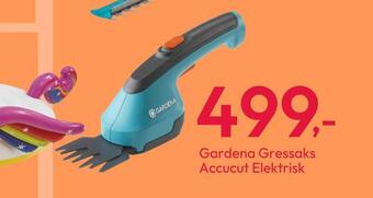 Gigaboks Gardena gressaks accucut elektrisk tilbud