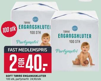 Europris Soft tørre engangskluter tilbud