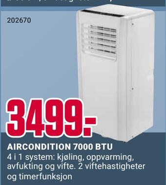 Europris Aircondition 7000 btu tilbud