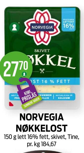 Kiwi Norvegia nøkkelost tilbud