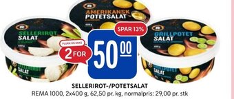 Rema 1000 SELLERIROT-/POTETSALAT tilbud