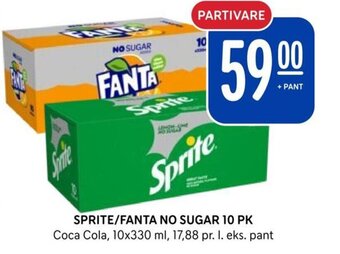 Rema 1000 SPRITE/FANTA NO SUGAR 10 PK tilbud