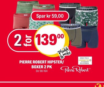 Coop Extra PIERRE ROBERT HIPSTER/ BOXER 2 PK tilbud