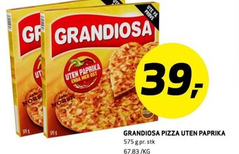 Bunnpris GRANDIOSA PIZZA UTEN PAPRIKA tilbud