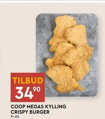 Coop Mega Coop megas kylling crispy burger tilbud