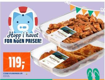 Coop Obs Ytterøy kyllingvinger/-lår tilbud