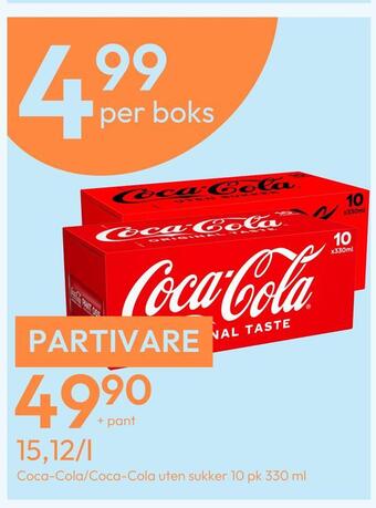 Gigaboks Coca-cola/coca-cola uten sukker tilbud